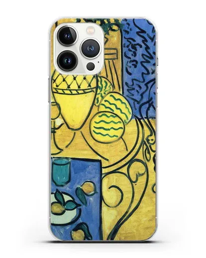 Чехол Интерьер в желтом и синем (Матисс Анри) силиконовый для iPhone 13 Pro Max