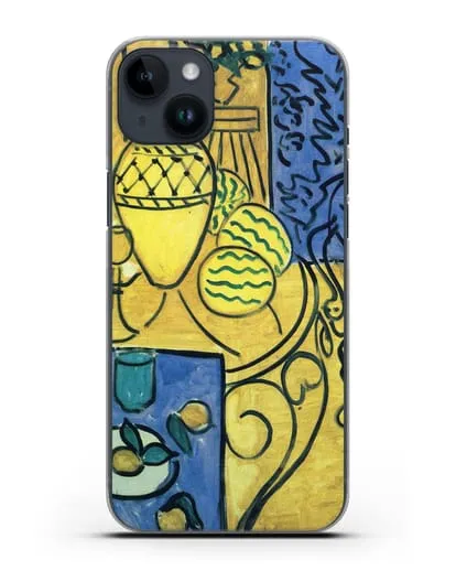 Чехол Интерьер в желтом и синем (Матисс Анри) силиконовый для iPhone 14 Plus