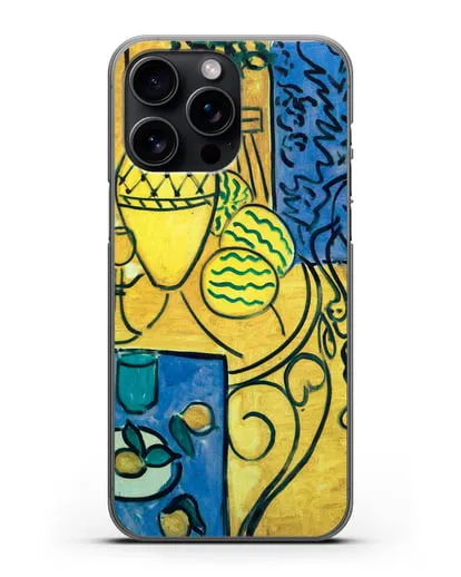 Чехол Интерьер в желтом и синем (Матисс Анри) силиконовый для iPhone 15 Pro Max