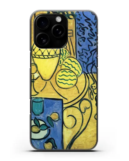 Чехол Интерьер в желтом и синем (Матисс Анри) силиконовый для iPhone 16 Pro Max