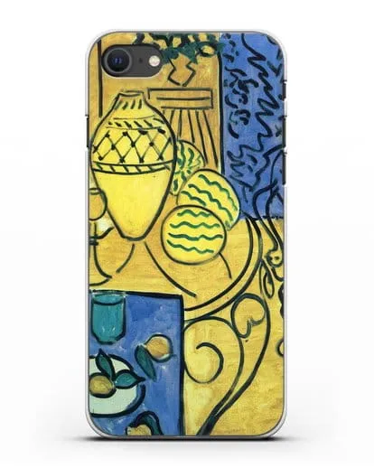 Чехол Интерьер в желтом и синем (Матисс Анри) силиконовый для iPhone SE 2020