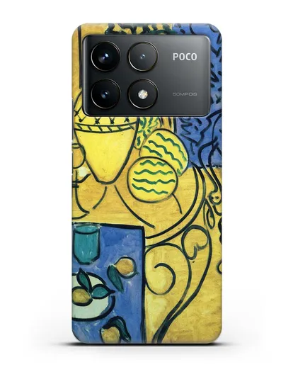 Чехол Интерьер в желтом и синем (Матисс Анри) силиконовый для Xiaomi Poco F6 Pro