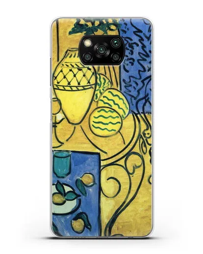 Чехол Интерьер в желтом и синем (Матисс Анри) силиконовый для Xiaomi Poco X3 Pro