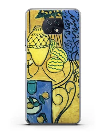 Чехол Интерьер в желтом и синем (Матисс Анри) силиконовый для Xiaomi Redmi Note 9T