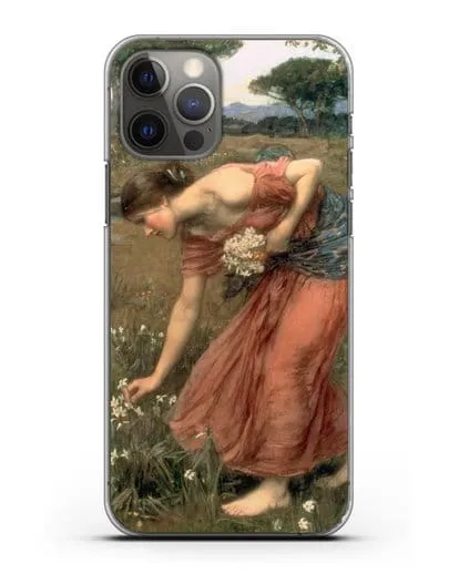 Чехол Нарциссы (Уотерхаус Джон Уильям) силиконовый для iPhone 12 Pro