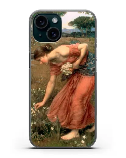Чехол Нарциссы (Уотерхаус Джон Уильям) силиконовый для iPhone 15
