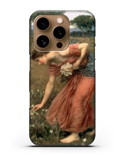 Чехол Нарциссы (Уотерхаус Джон Уильям) силиконовый для iPhone 16 Pro