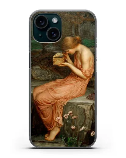 Чехол Психея открывает золотую шкатулку (Уотерхаус Джон Уильям) силиконовый для iPhone 15