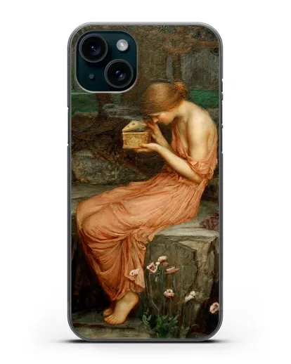 Чехол Психея открывает золотую шкатулку (Уотерхаус Джон Уильям) силиконовый для iPhone 15 Plus