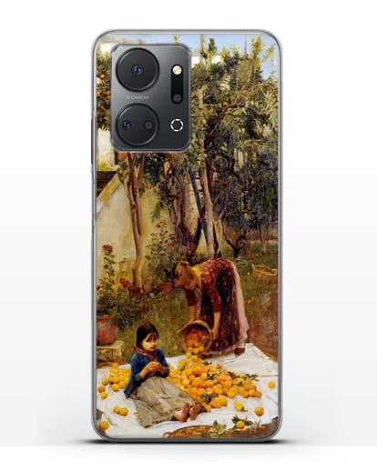 Чехол Сбор апельсинов (Уотерхаус Джон Уильям) силиконовый для Honor X7a