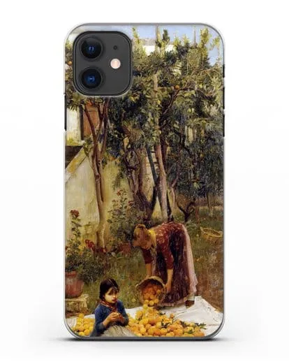 Чехол Сбор апельсинов (Уотерхаус Джон Уильям) силиконовый для iPhone 11