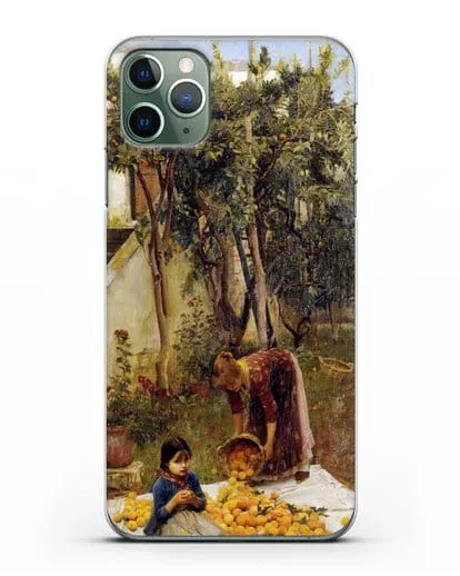 Чехол Сбор апельсинов (Уотерхаус Джон Уильям) силиконовый для iPhone 11 Pro