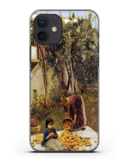 Чехол Сбор апельсинов (Уотерхаус Джон Уильям) силиконовый для iPhone 12