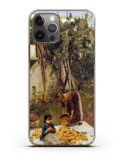 Чехол Сбор апельсинов (Уотерхаус Джон Уильям) силиконовый для iPhone 12 Pro