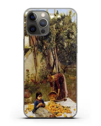 Чехол Сбор апельсинов (Уотерхаус Джон Уильям) силиконовый для iPhone 12 Pro Max