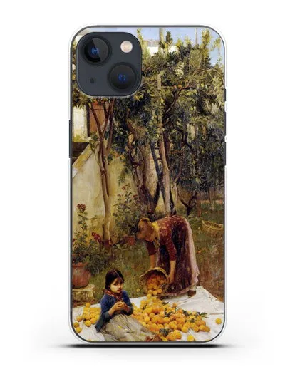 Чехол Сбор апельсинов (Уотерхаус Джон Уильям) силиконовый для iPhone 13