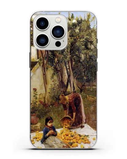 Чехол Сбор апельсинов (Уотерхаус Джон Уильям) силиконовый для iPhone 13 Pro