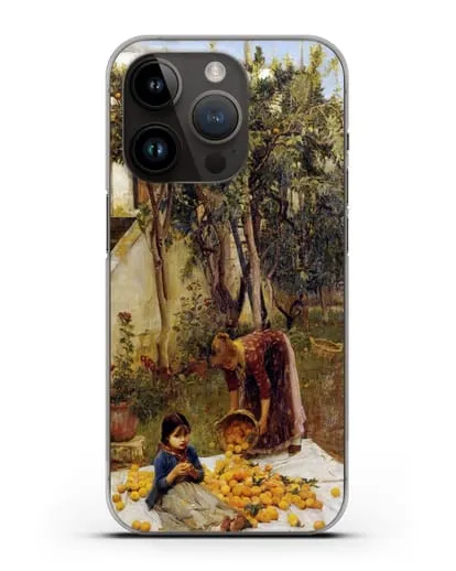 Чехол Сбор апельсинов (Уотерхаус Джон Уильям) силиконовый для iPhone 14 Pro