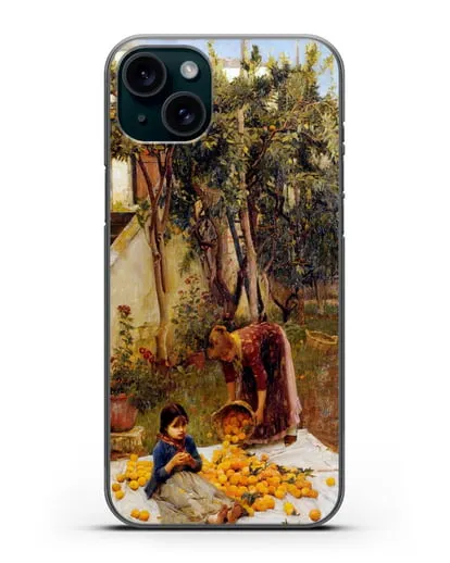Чехол Сбор апельсинов (Уотерхаус Джон Уильям) силиконовый для iPhone 15 Plus
