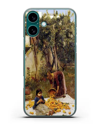 Чехол Сбор апельсинов (Уотерхаус Джон Уильям) силиконовый для iPhone 16 Plus