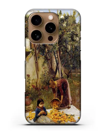 Чехол Сбор апельсинов (Уотерхаус Джон Уильям) силиконовый для iPhone 16 Pro