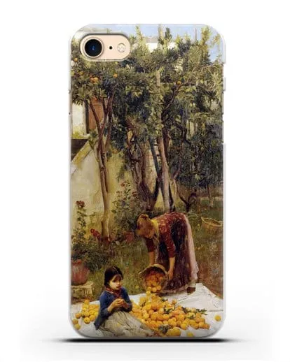 Чехол Сбор апельсинов (Уотерхаус Джон Уильям) силиконовый для iPhone 8