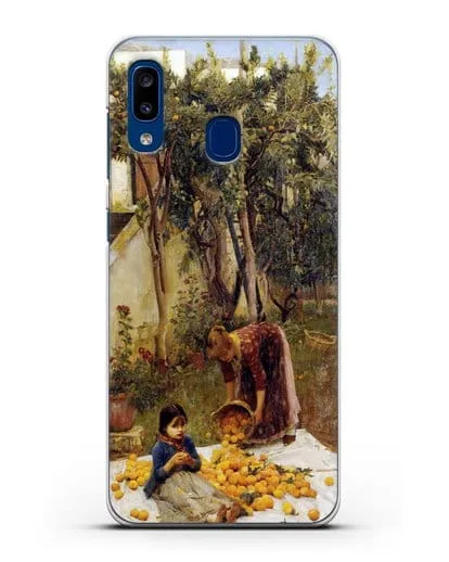 Чехол Сбор апельсинов (Уотерхаус Джон Уильям) силиконовый для Samsung Galaxy A20 [SM-A205FN]