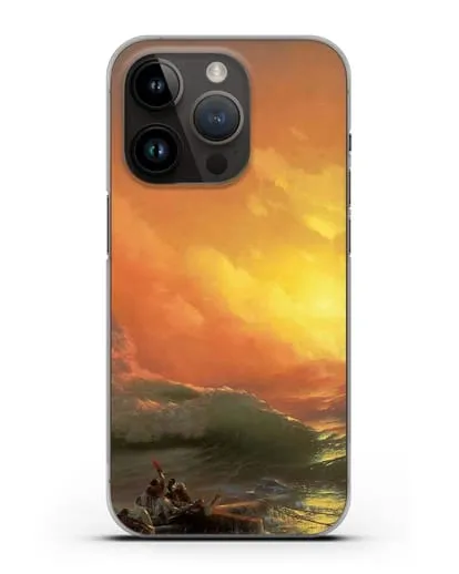 Чехол Девятый вал (Айвазовский Иван) силиконовый для iPhone 14 Pro