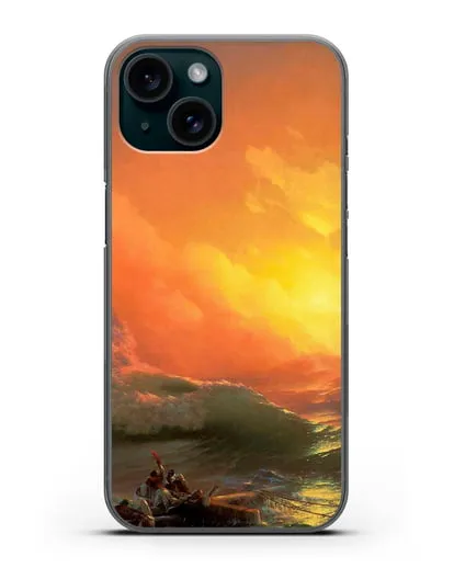 Чехол Девятый вал (Айвазовский Иван) силиконовый для iPhone 15