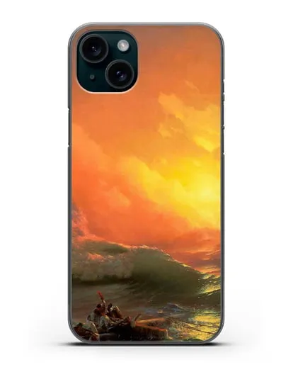 Чехол Девятый вал (Айвазовский Иван) силиконовый для iPhone 15 Plus