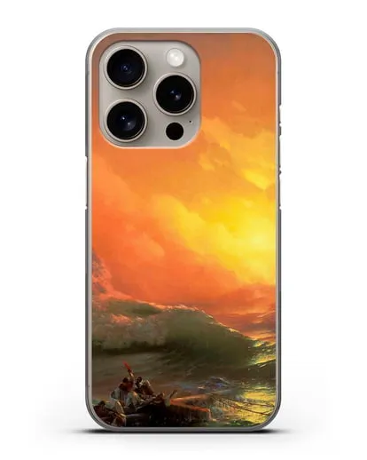 Чехол Девятый вал (Айвазовский Иван) силиконовый для iPhone 15 Pro