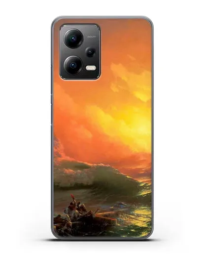 Чехол Девятый вал (Айвазовский Иван) силиконовый для Xiaomi Poco X5