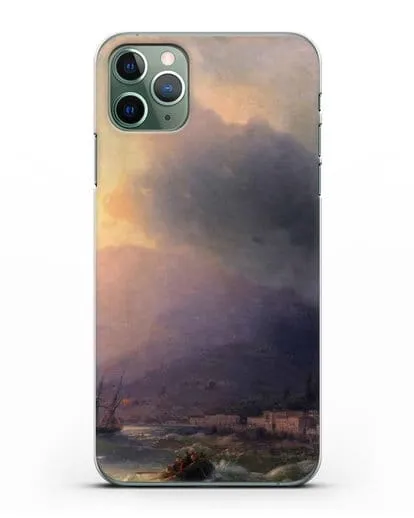 Чехол Приморский город. Вид Ялты (Айвазовский Иван) силиконовый для iPhone 11 Pro