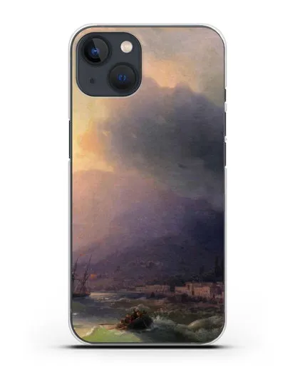 Чехол Приморский город. Вид Ялты (Айвазовский Иван) силиконовый для iPhone 13 Mini