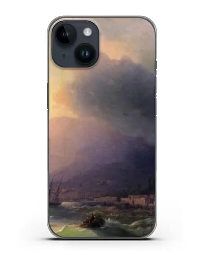 Чехол Приморский город. Вид Ялты (Айвазовский Иван) силиконовый для iPhone 14