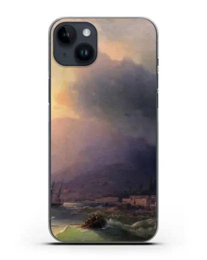 Чехол Приморский город. Вид Ялты (Айвазовский Иван) силиконовый для iPhone 14 Plus