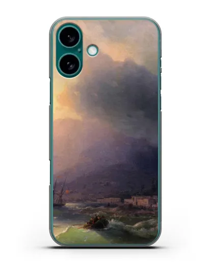 Чехол Приморский город. Вид Ялты (Айвазовский Иван) силиконовый для iPhone 16 Plus