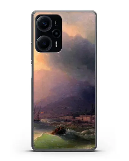 Чехол Приморский город. Вид Ялты (Айвазовский Иван) силиконовый для Xiaomi Poco F5