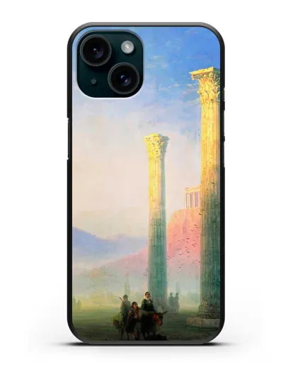 Чехол Афинский Акрополь (Айвазовский Иван) силиконовый для iPhone 15