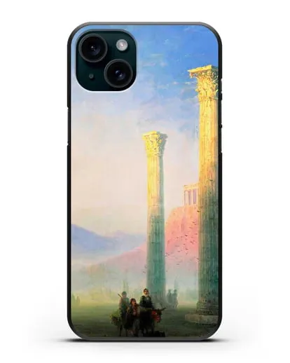 Чехол Афинский Акрополь (Айвазовский Иван) силиконовый для iPhone 15 Plus