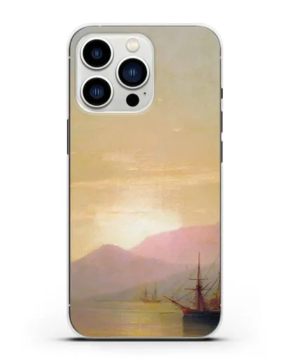 Чехол Суда на рейде (Айвазовский Иван) силиконовый для iPhone 13 Pro