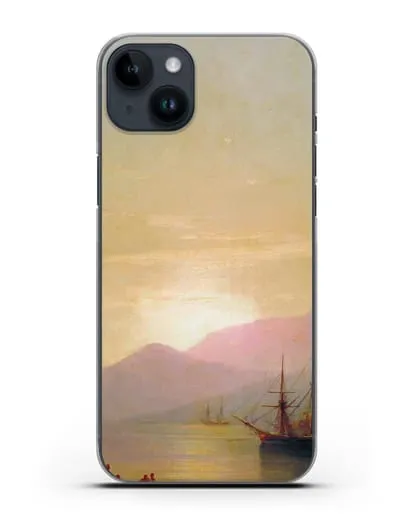 Чехол Суда на рейде (Айвазовский Иван) силиконовый для iPhone 14 Plus