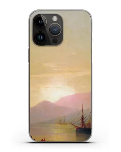 Чехол Суда на рейде (Айвазовский Иван) силиконовый для iPhone 14 Pro Max