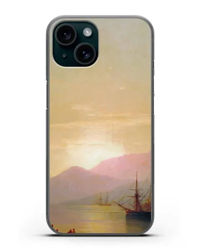 Чехол Суда на рейде (Айвазовский Иван) силиконовый для iPhone 15