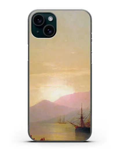 Чехол Суда на рейде (Айвазовский Иван) силиконовый для iPhone 15 Plus