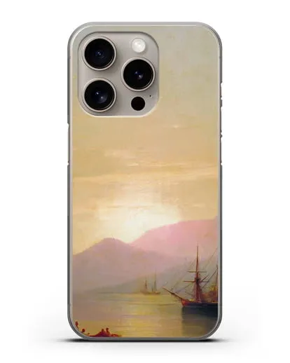 Чехол Суда на рейде (Айвазовский Иван) силиконовый для iPhone 15 Pro