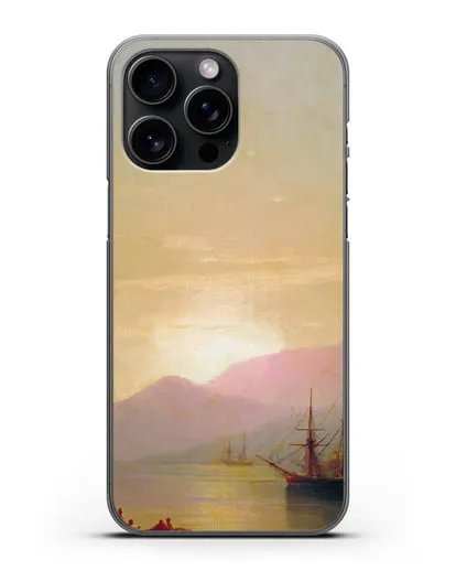 Чехол Суда на рейде (Айвазовский Иван) силиконовый для iPhone 15 Pro Max