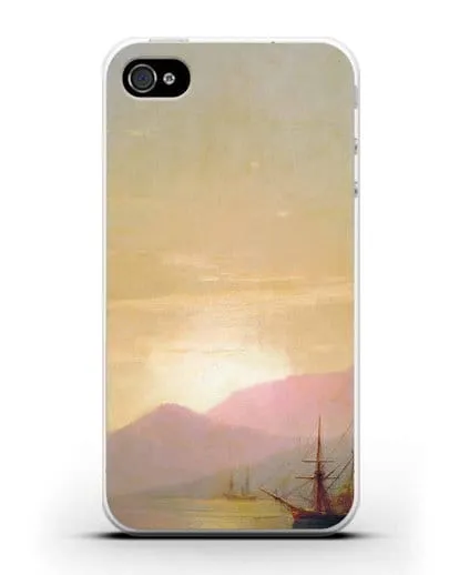 Чехол Суда на рейде (Айвазовский Иван) силиконовый для iPhone 4/4s