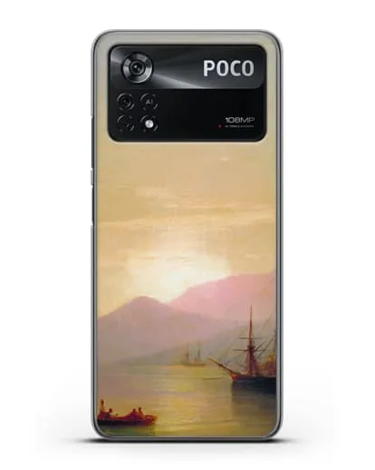 Чехол Суда на рейде (Айвазовский Иван) силиконовый для Xiaomi Poco X4 Pro