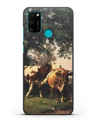 Чехол Стадо под деревьями (Шишкин Иван) силиконовый для Honor 9A